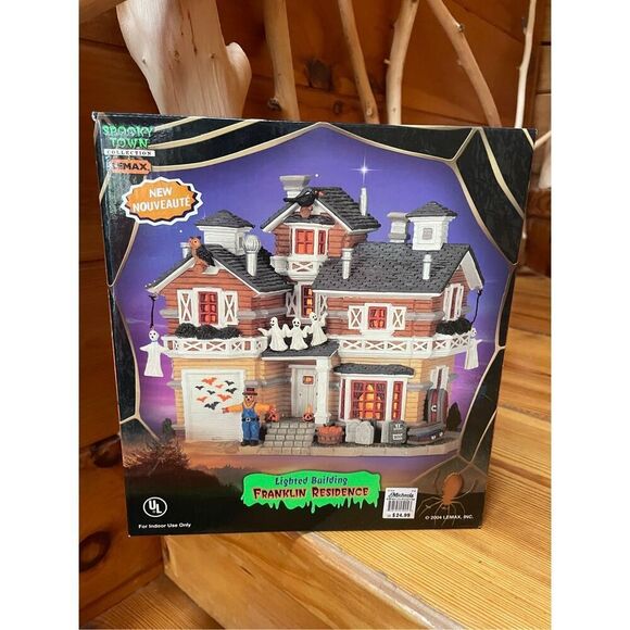 VTG Spooky Town Lemax Franklin Residence 2004 Halloween Village - Picture 1 of 4